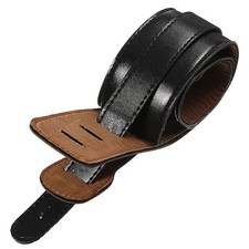 Adjustable Black Soft Leather Thick Strap for Electric Acoustic Guitar Bass