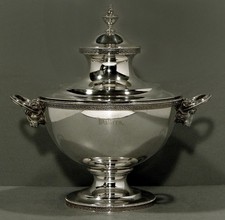 Tiffany Sterling Tureen                MADE c1855                   RAM HEADS
