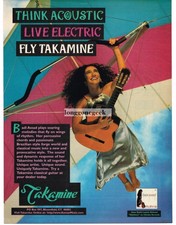 1996 TAKAMINE Classical Acoustic Guitar BADI ASSAD Vtg Print Ad