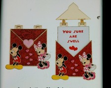 Disney Disneyland Mickey & Minnie Mouse Love Letters Pin of the month 