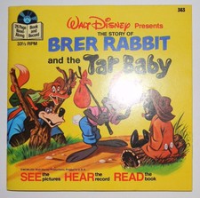 Vintage 1971 Walt Disney's Brer Rabbit and the Tar Baby #363 Record & Book