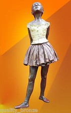 SUPERB EDGAR DEGAS BALLERINA DANCER, SIGNED BRONZE STATUE FIGURE SCULPTURE