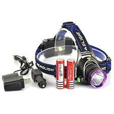 5000LM XM-L T6 LED Rechargeable Headlight Head Lamp + 2Pcs 18650 + Charger US