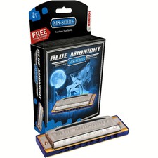 NEW HOHNER MS SERIES 595BL BLUE MIDNIGHT HARMONICA IN KEY OF F  MADE IN GERMANY