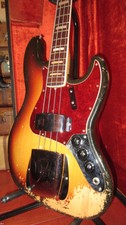 Vintage 1969 Fender Jazz Bass Electric Bass Guitar w/ Original Hard Shell Case