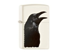 ZIPPO "BLACK RAVEN" WHITE COLOR LIGHTER ** NEW in BOX **