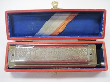 Vintage Hohner The Super Chromonica Chromatic Harmonica w/ Original Box Germany