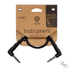 Planet Waves CGTPRA-01 Classic Series 1/4" Right Angle Patch Cable 1 Foot