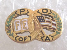 Vintage Patriotic Order of Americans Fraternal Society Pin-P.O.of A.