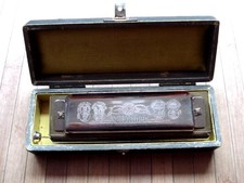 Vintage C Hohner Chromonika I 1 made Germany HARMONICA + case Chomonica