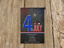 Bridal Shower/BBQ 4th of July party Invitations Personalized