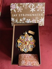 Paisley - Jay Strongwater Glass Ornament with Swarovski Crystals NIB