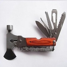 Multi Tools Hammer Axe Knife Wire Cutter Pliers Screwdriver Emergency Outdoor