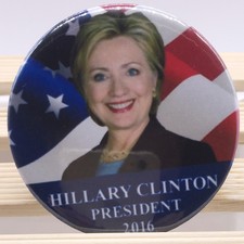 2016 HILLARY for PRESIDENT 2.25" CAMPAIGN BUTTON, clinton hcshf 