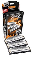 NEW HOHNER 3P560PBX SPECIAL 20 PRO PACK HARMONICA HARP 3 HARPS A,C,G NEW