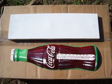 1950s Vintage original nos mint COCA COLA thermometer sign with box Coke Old Ad