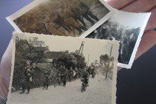 WW2 German photo lot Army Infantry early war helmet weapons cap