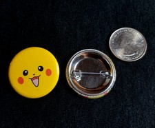 Handmade 1.25" pinback buttons Pokemon go Pikachu pins badges button 