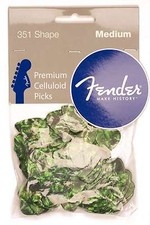 Genuine Fender® 351 Premium Picks, 144 pack, Green Moto Medium 098-2351-371