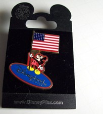 Disney Mickey Mouse with Flag Disneyland Resort Pin New