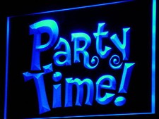 i749-b Party Time Beer Bar Pub Club Neon Light Sign