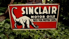 Sinclair Motor Oil Tin Collectible Automotive Gasoline Advertising Metal Sign