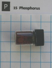 1g Amorphous Phosphorus 99% in glass vial - Element 15 sample 