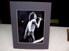 1981 Rolling Stones Concert Photo Mick Jagger by Bill Hale matted