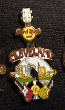 Hard Rock Cafe Cleveland City T V13 Guitar pin 2013