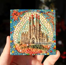 TOURIST SOUVENIR 3D RESIN FRIDGE MAGNET --- Barcelona , Spain