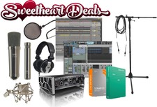 NEW HOME RECORDING STUDIO PACKAGE BUNDLE TWO MICS MIDI TASCAM CAD 