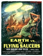 EARTH VS THE FLYING SAUCERS LOBBY CARD POSTER OS/IT 1956 JOAN TAYLOR