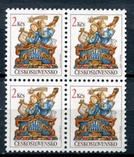 CZECHOSLOVAKIA 1992 CHRISTMAS MUSIC - ANGELS - ORGAN COMPLETE ISSUE IN A BLOCK!
