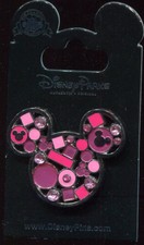 Mickey Mouse Icon Jeweled Pink Disney Pin 98481