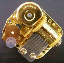 Play "Castle in the Sky" Golden Plated Sankyo Musical Movement for DIY Music Box