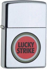 ZIPPO "LUCKY STRIKE" POLISHED CHROME COLOR LIGHTER ** NEW in BOX **