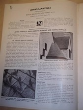 Vtg Johns-Manville Catalog Insert/Pages~Asbestos Roofing/Siding Shingles~1939