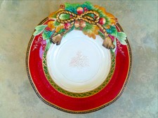 FITZ & FLOYD HOLIDAY SOLSTICE SERVING OR DISPLAY BOWL BERRIES
