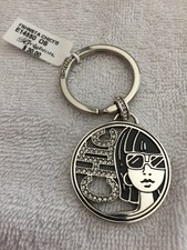 BRIGHTON FASHIONISTA CHIC KEY CHAIN WHITE STONES IN KEY FOB-NEW W/ORIGINAL TAGS