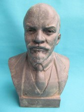 Russian Soviet metal sculpture figurine bust of lenin USSR