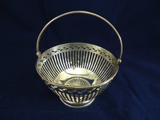 Vintage Tiffany Small Sterling Basket or Sweet Meat Bowl with Handle 