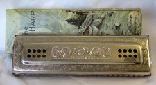 Vintage HOHNER Harmonica, THE ECHO HARP~ Double Sided  ~ Key of C/G ~ Germany