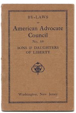 VINTAGE AMERICAN ADVOCATE COUNCIL SONS & DAUGHTERS OF LIBERTY WASHINGTON, NJ