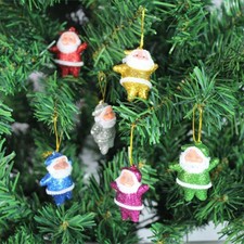6pcs Christmas Santa Claus Ornaments Festival Party Xmas Tree Hanging Decoration