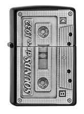 ZIPPO "TAPE" MATTE BLACK EMBLEM LIGHTER * NEW in BOX *