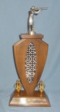 Vintage 1966 Sun Valley Idaho Ladies Trap Skeet Shooting Trophy Award Wood 2nd
