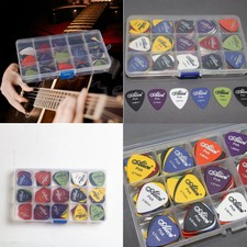 100pcs Acoustic Electric Guitar Picks Plectrum Various 6 thickness + Pick Box