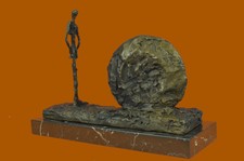 Bronze Sculpture Giacometti Tribute Museum Quality Marble Base Figurine Figure