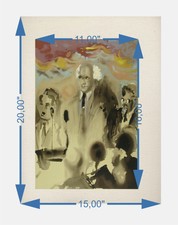 SALVADOR DALI Painting Canvas Print "Israel's Declaration of Indepence" 11x16''