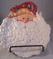 VIntage Fitz & Floyd Singing Santa Canape Plate Rare Find 